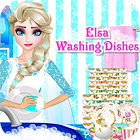 Elsa Washing Dishes oyunu