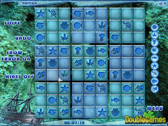 Free Download Blue Reef Sudoku Screenshot 3