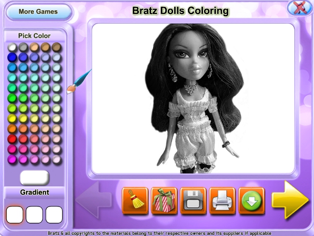 Free Download Bratz Dolls Coloring Screenshot 1