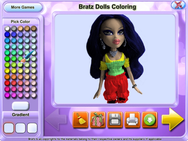 Free Download Bratz Dolls Coloring Screenshot 2