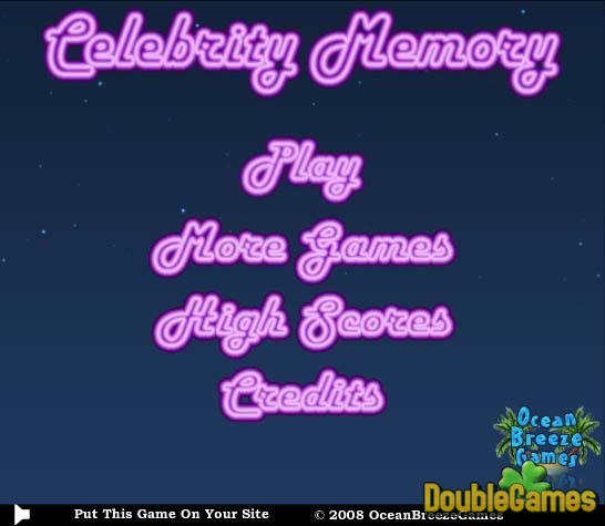 Free Download Celebrity Memory Screenshot 1